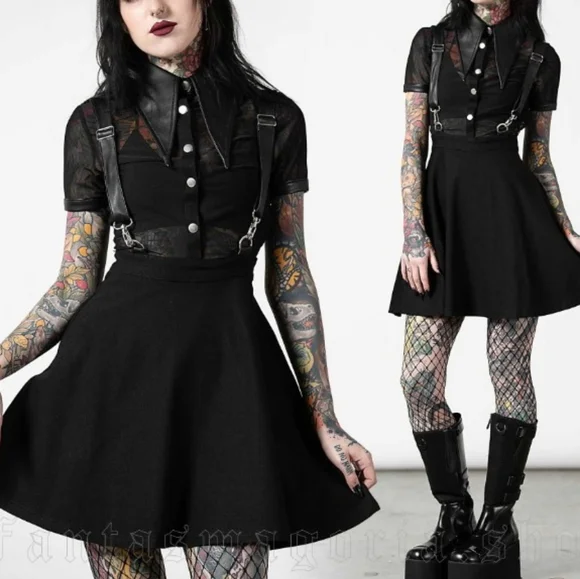 SOLD Cosmic Katy Suspender Dress Killstar - Picture 1 of 10